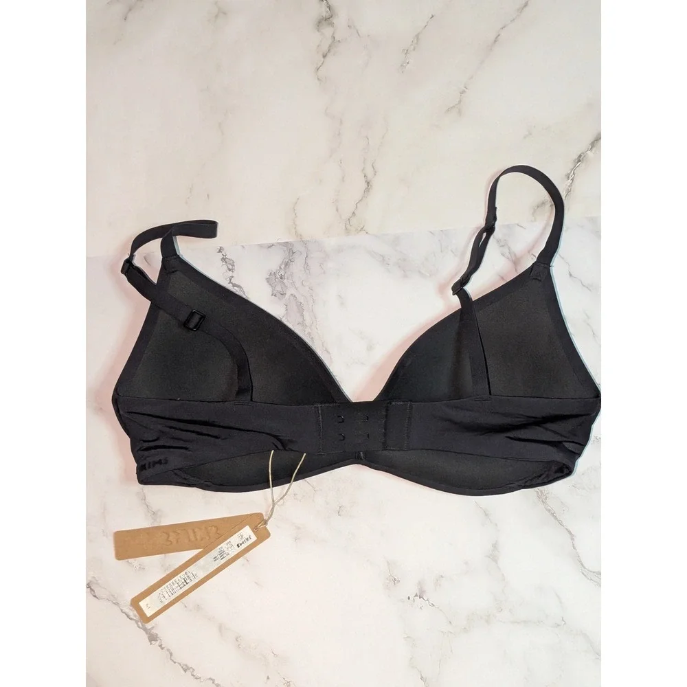 SKIMS Wireless Form Push Up Plunge Bra Onyx Black BR-WRL-1891 Size 32C NWT